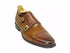Two Tone Burnished Double Monk Strap Carrucci