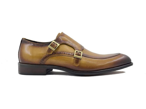 Two Tone Monk Strap Buckle Loafer Carrucci