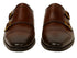 Two Tone Burnished Double Monk Strap