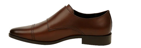 Two Tone Burnished Double Monk Strap