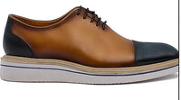 Carrucci Two Tone Cap toe Calfskin Oxford