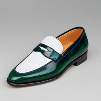 Two Tone Patent Leather Penny Loafer