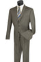 Mens 2 Button Modern Textured Weave Suit in Brown