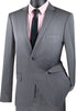 Ultra Slim Fit 2 Piece Suit Stretch Fabric in Solid Charcoal