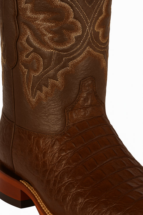 Botas Cuadrada de Cocodrilo Caiman Lomo