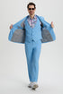 Men's Vested One Button Peak Lapel Stacy Adams Designer Suit in Sky Blue
