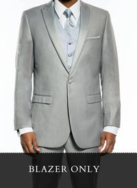 (36R Blazer) Slim Fit Light Gray Blazer