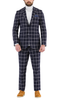 Harvy Navy Mens 2 Button Slim Notch Lapel Suit