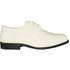 Bravo Mens Formal Wedding & Prom Double Runner Shiny Patent Dress Shoe in Ivory