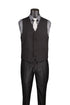 Black Men's Regular Fit Vest 5 Buttons