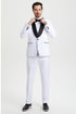 Men's Stacy Adams Vested One Button Shawl Lapel Designer Tuxedo in White