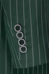 Odyssey Collection - Hunter Green Regular Fit 3 Piece Suit 2 Button Gangster Stripe