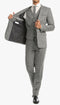 Men’s Grey Tweed Three Piece Suit – Vintage British Fabric Slim Fit Wedding & Business Wear