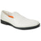 Bravo Mens Classic Plain Toe Slip on Loafer Dress Shoe in Ivory