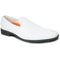 Bravo Mens Classic Plain Toe Slip on Loafer Dress Shoe in White