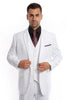 White Wedding Suit For Men - Perfect For Groom - Men's Vested Two Button Solid Color Wedding & Business Suit In White
