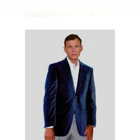 Velour Velvet Blazer two buttons Sport Jacket For Men Navy