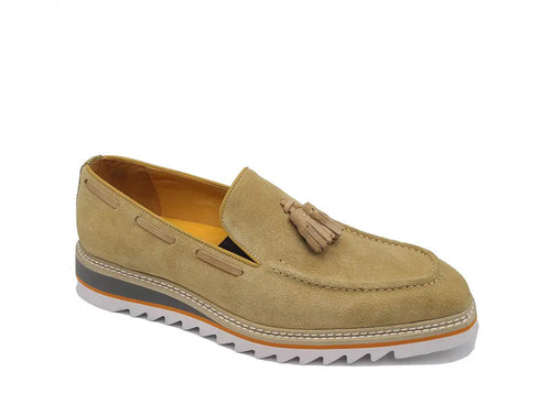 Venetian Suede Loafer with Calfskin Tassel