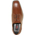 Bravo Mens Modern Pointy Square Toe Oxford Dress Shoe in Cognac