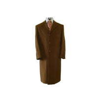 Vicuna coat Full Length Center Vent with Three Button Front - Light - Brown - Overcoat Mens Topcoat