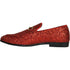 Bravo Mens Modern Glitter Sequin Prom Tuxedo Loafer in Red - Men's Dress Shoes