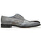 Men's Belvedere Valter Lizard & Crocodile Hornback Tail Dress Shoe in Grey
