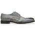 Men's Belvedere Valter Lizard & Crocodile Hornback Tail Dress Shoe in Grey