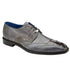 Men's Belvedere Valter Lizard & Crocodile Hornback Tail Dress Shoe in Grey