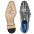 Men's Belvedere Valter Lizard & Crocodile Hornback Tail Dress Shoe in Grey