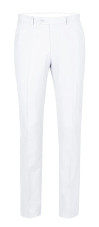 White Wedding Suit For Men - Perfect For Groom - Mens Basic Two Button Classic Fit Suit In White