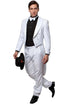 All White Mens Tuxedo - Wedding Suit -Men's Classic Designer Long Tail Tuxedo In White