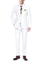 White Wedding Suit For Men - Perfect For Groom - Mens Basic Two Button Classic Fit Suit In White