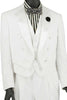 All White Mens Tuxedo - Wedding Suit - Mens Classic Vested Tail Wedding Tuxedo In White