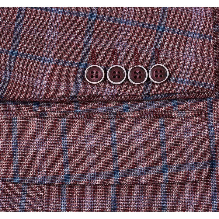 Wool Sport Coat - Plaid Blazer - Windowpane Blazer - Camel main image 1