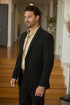 Mens Black Western Sport Suit with Elbow Patch Detail