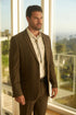 Western Style Brown Suit for Men – Refined Fit with Elbow Patch Accents