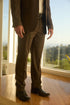 Western Style Brown Suit for Men – Refined Fit with Elbow Patch Accents