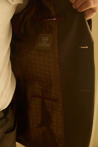 Western Style Brown Suit for Men – Refined Fit with Elbow Patch Accents