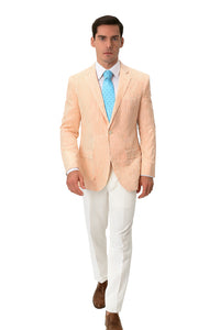 Striped seersucker Orange Blazer