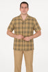 Beige Plaid Casual Shirt for Men – Everyday Comfort