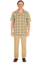Beige Plaid Casual Shirt for Men – Everyday Comfort