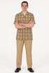 Beige Plaid Casual Shirt for Men – Everyday Comfort