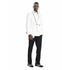 Knot Side Textured Paisley 2pc Tuxedo, White