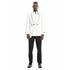 Knot Side Textured Paisley 2pc Tuxedo, White