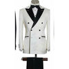 White Alberto Nardoni Double Breasted Peak Lapel Tuxedo