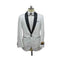 White Black Lapel Paisley Floral Tuxedo Sport Coat