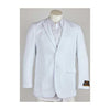White Men's Two Button Notch Lapel Single Breasted Blazer