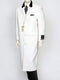 Wool/Cashmere White With Black Velvet Notch Collar men's Overcoat