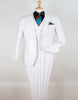 Pleated Suit - Mens Suits With Pleated Pant - Regular Fit Suit - Classic Fit White Suit