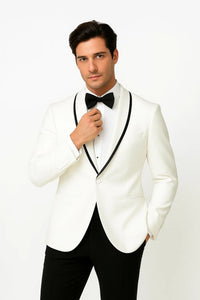 White and Black Dinner Jacket